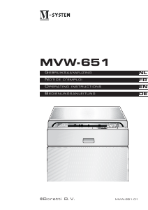 Manual M-System MVW 651 Dishwasher