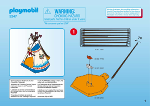 Manual de uso Playmobil set 5247 Western Campamento indio con tótem