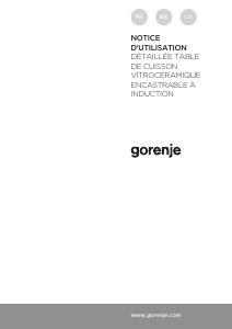 Mode d’emploi Gorenje IT45SC Table de cuisson