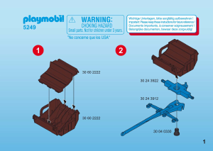 Manual de uso Playmobil set 5249 Western Soldados con cañón