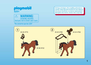 Manual de uso Playmobil set 5251 Western Sheriff con caballo