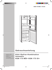 Bedienungsanleitung Hanseatic KGN 175 WS+ Kühl-gefrierkombination