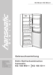 Bedienungsanleitung Hanseatic KG 188 WS++ Kühl-gefrierkombination