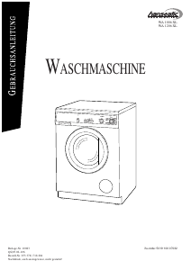 Bedienungsanleitung Hanseatic WA 1006 XL Waschmaschine