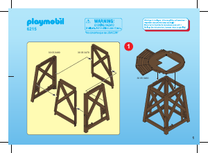 Manuale Playmobil set 6215 Western Torre per l'acqua