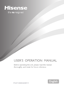 Manual Hisense FUV126D4AW11 Freezer