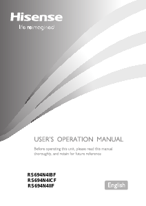 Manual Hisense RS694N4IBF Fridge-Freezer