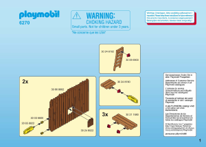 Mode d’emploi Playmobil set 6270 Western Palissades d´extension pour le Grand fort des soldats américains