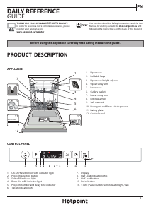 Handleiding Hotpoint HIC 3B19 C UK Vaatwasser