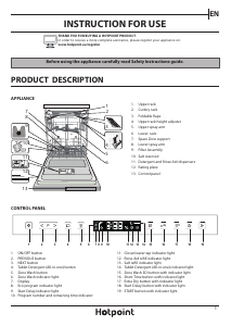 Handleiding Hotpoint HIP 4O539 WLEGT UK Vaatwasser