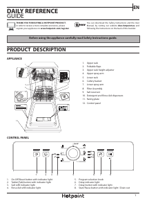 Handleiding Hotpoint HSFE 1B19 UK N Vaatwasser