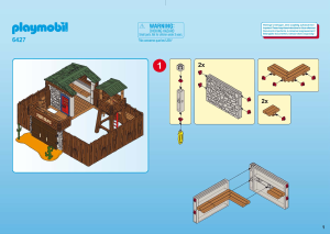 Manual Playmobil set 6427 Western Large fort