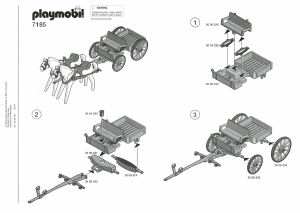 Manual de uso Playmobil set 7185 Western Carreta de granja