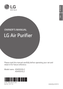 Manual LG AS40GVGL2 Air Purifier