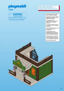 Manuale Playmobil set 7378 Western Ufficio dello sceriffo