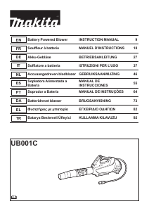 Bedienungsanleitung Makita UB001CZ Laubblaser