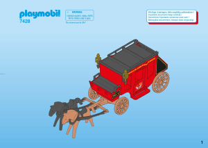 Manual Playmobil set 7428 Western Classic stagecoach