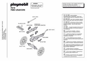 Manuale Playmobil set 7619 Western Cannone