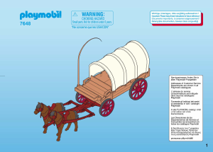 Manual Playmobil set 7648 Western Covered wagon