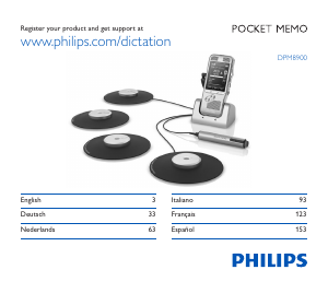 Handleiding Philips DPM8900 Pocket Memo Audiorecorder