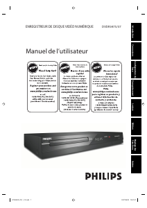 Mode d’emploi Philips DVDR3475 Lecteur DVD