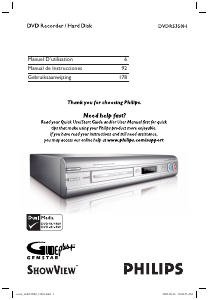 Mode d’emploi Philips DVDR5350H Lecteur DVD