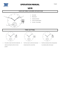 Manual TMI VD78 Relógio de pulso