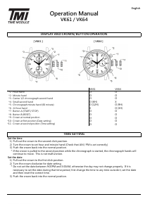 Manual TMI VK61 Relógio de pulso