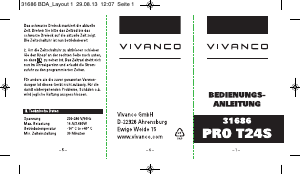 Bedienungsanleitung Vivanco Pro T24S Zeitschaltuhr