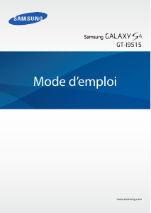 Mode d’emploi Samsung GT-I9515 Galaxy S4 Téléphone portable