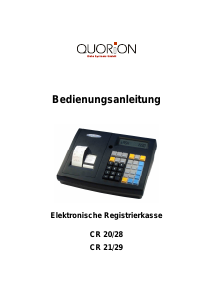 Bedienungsanleitung QUORiON CR 21 Registrierkasse