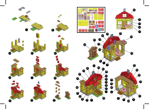 Bedienungsanleitung PlayBIG Bloxx set 800057096 Masha and the Bear Mashas haus