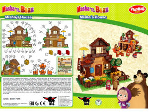 Manuale PlayBIG Bloxx set 800057098 Masha and the Bear Casa di Misha