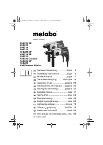 Manual de uso Metabo BHE 20 SP Martillo perforador