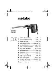 Bruksanvisning Metabo KHE 55 Borrhammare