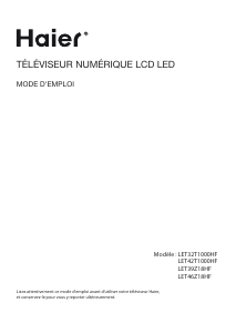 Mode d’emploi Haier LET32T1000HF Téléviseur LED