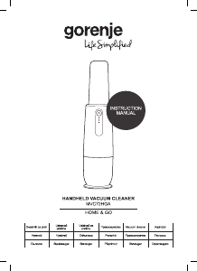 Instrukcja Gorenje MVC72HGA Odkurzacz ręczny
