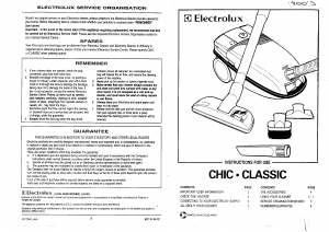 Manual Electrolux Z1867 Vacuum Cleaner