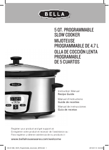 Manual de uso Bella 13973W Slow cooker