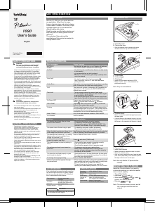 Manual Brother PT-1090 Label Printer