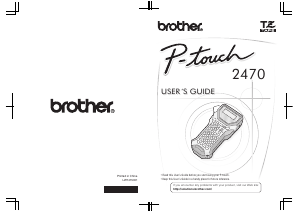 Manual Brother PT-2470 Label Printer