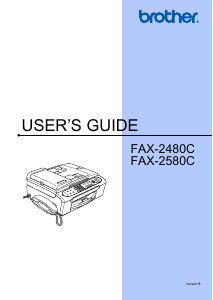 Manual Brother FAX-2580C Multifunctional Printer