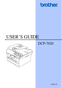 Handleiding Brother DCP-7020 Multifunctional printer