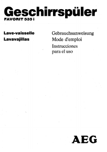 Manual de uso AEG FAV535i Lavavajillas