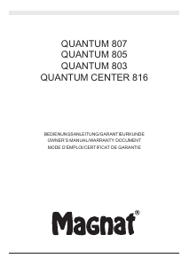 Руководство Magnat Quantum 803 Динамики