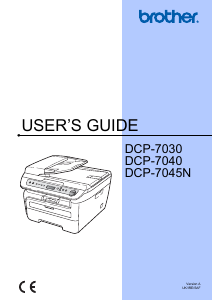 Manual Brother DCP-7045NR Multifunctional Printer