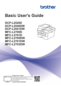 Manual Brother MFC-L2701D Multifunctional Printer