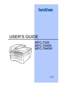 Manual Brother MFC-7440NR Multifunctional Printer