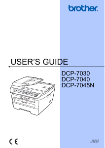 Manual Brother DCP-7030R Multifunctional Printer