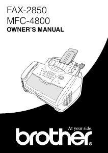 Manual Brother FAX-2850 Multifunctional Printer